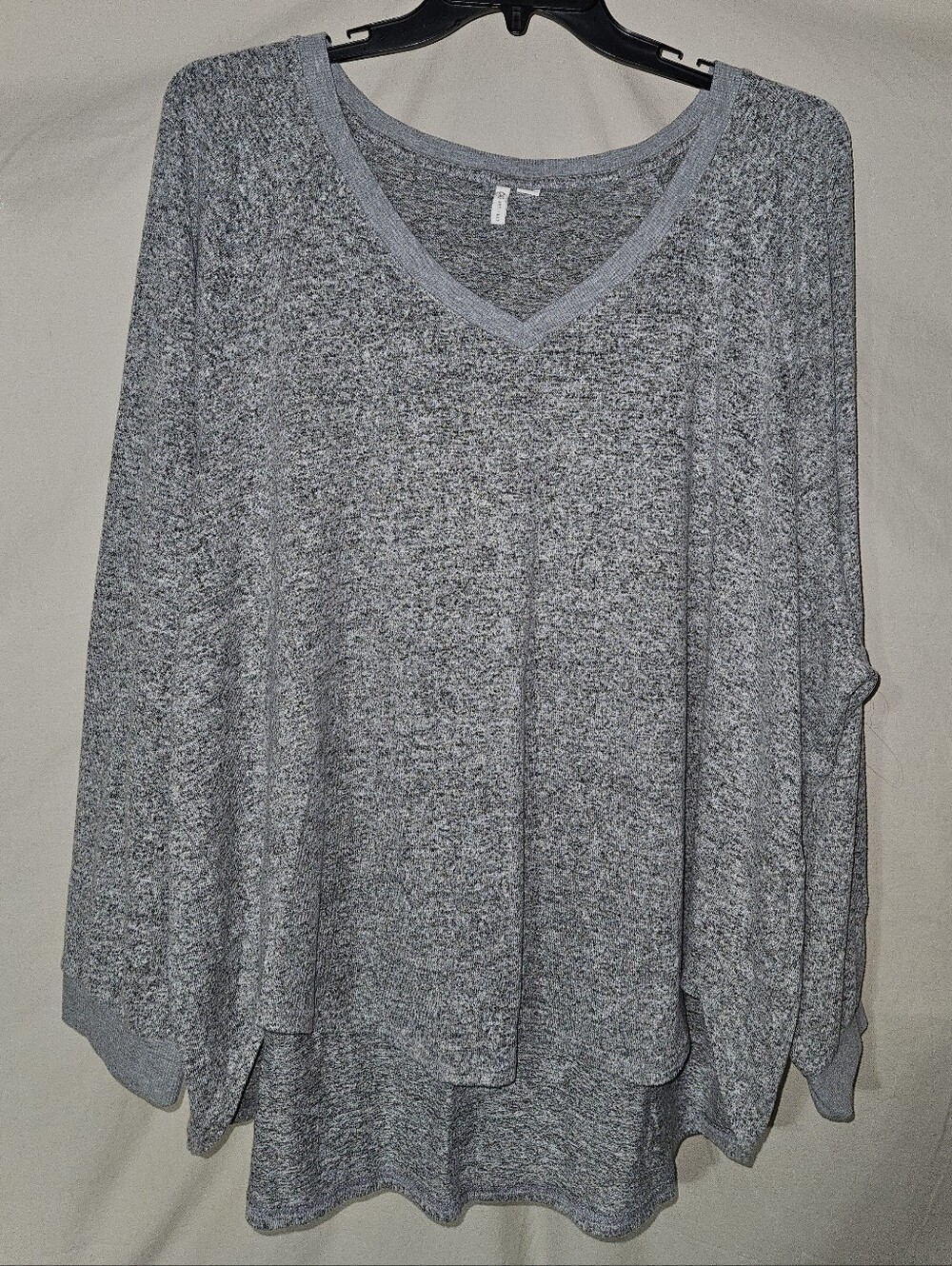 Cato Cozy Women's V-Neck Sweatshirt- Gray